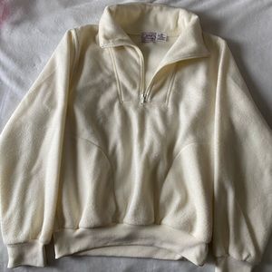Cozy cream quarter zip up